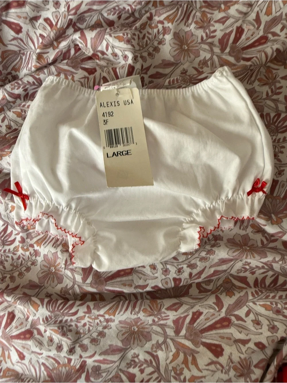 Vintage embroidered My 1st Christmas White Baby Bloomer NWT 12 months